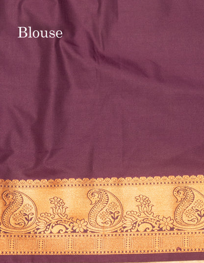 Bottle Green Colour Semi Silk Saree With Navy Blue Copper Zari Border