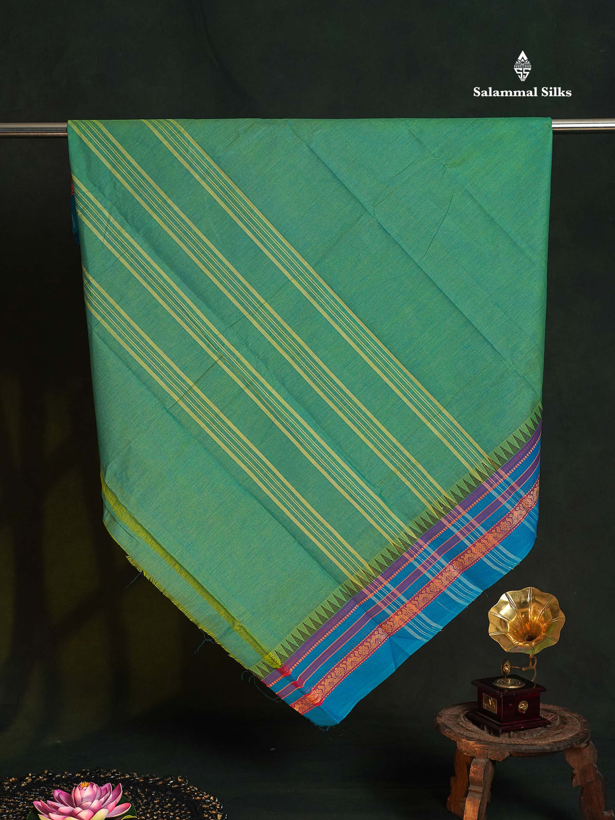 Chettinad Pure Cotton Saree - Rust Orange Colour Body Plain With Thread Work Border