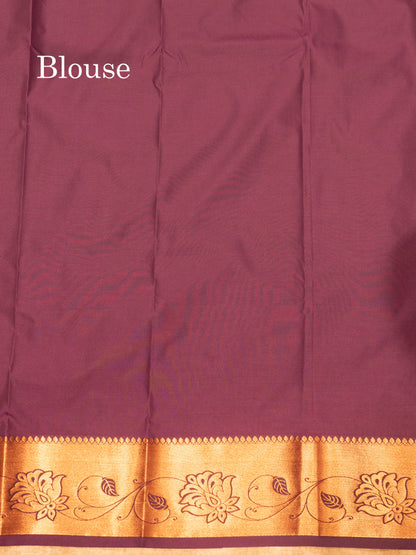 Saffire Green Colour Semi Silk Saree With Copper Zari Border