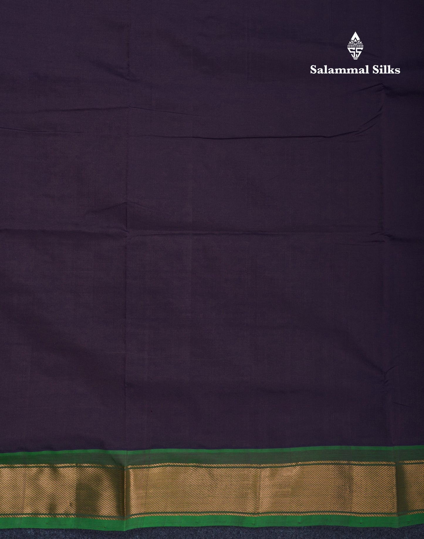 Beautiful Sapphire Green Semi Silk Cotton Saree With Contrast Navy Blue Blouse