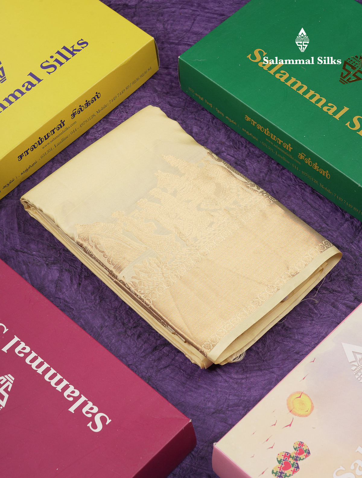 Beautiful Light Yellow Pure Kanjivaram Silk Saree With Traditional Pallaku Border