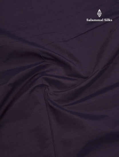 Beautiful Sapphire Green Semi Silk Cotton Saree With Contrast Navy Blue Blouse