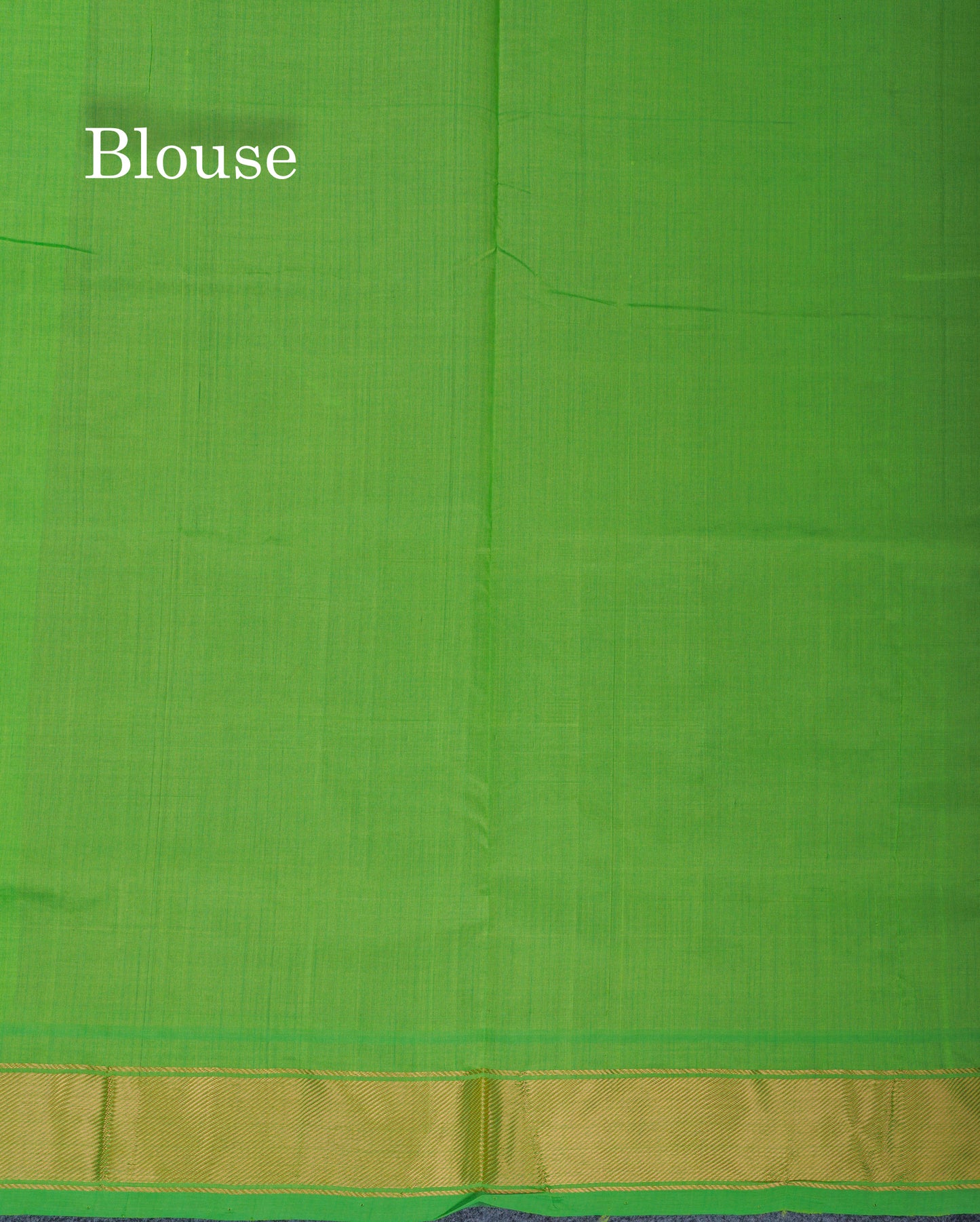 Beautiful Sapphire Green Semi Silk Cotton Saree With Contrast Navy Blue Blouse