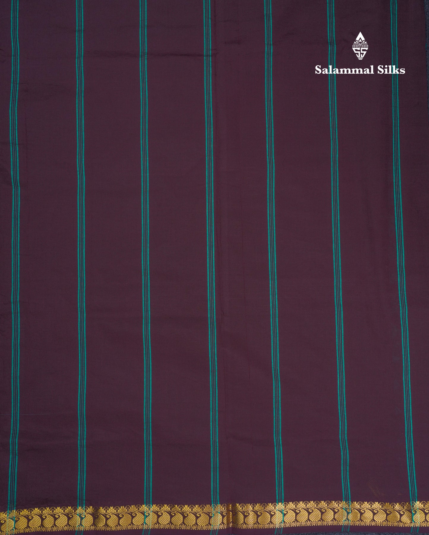 Beautiful Dark Purple Plain Semi Silk Cotton Saree With Contrast Olive Green Blouse