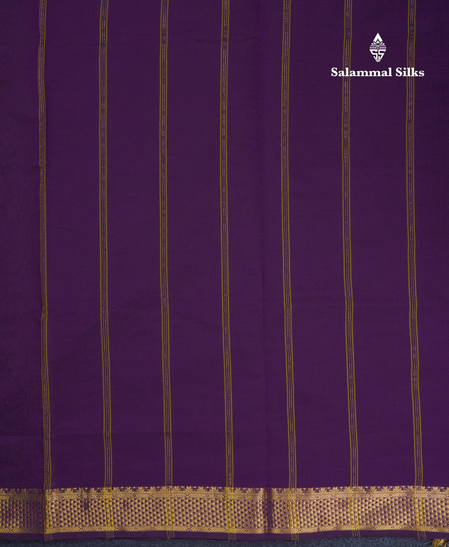 Olive Green Plain Semi Silk Cotton Saree With Contrast Dark Violet Blouse