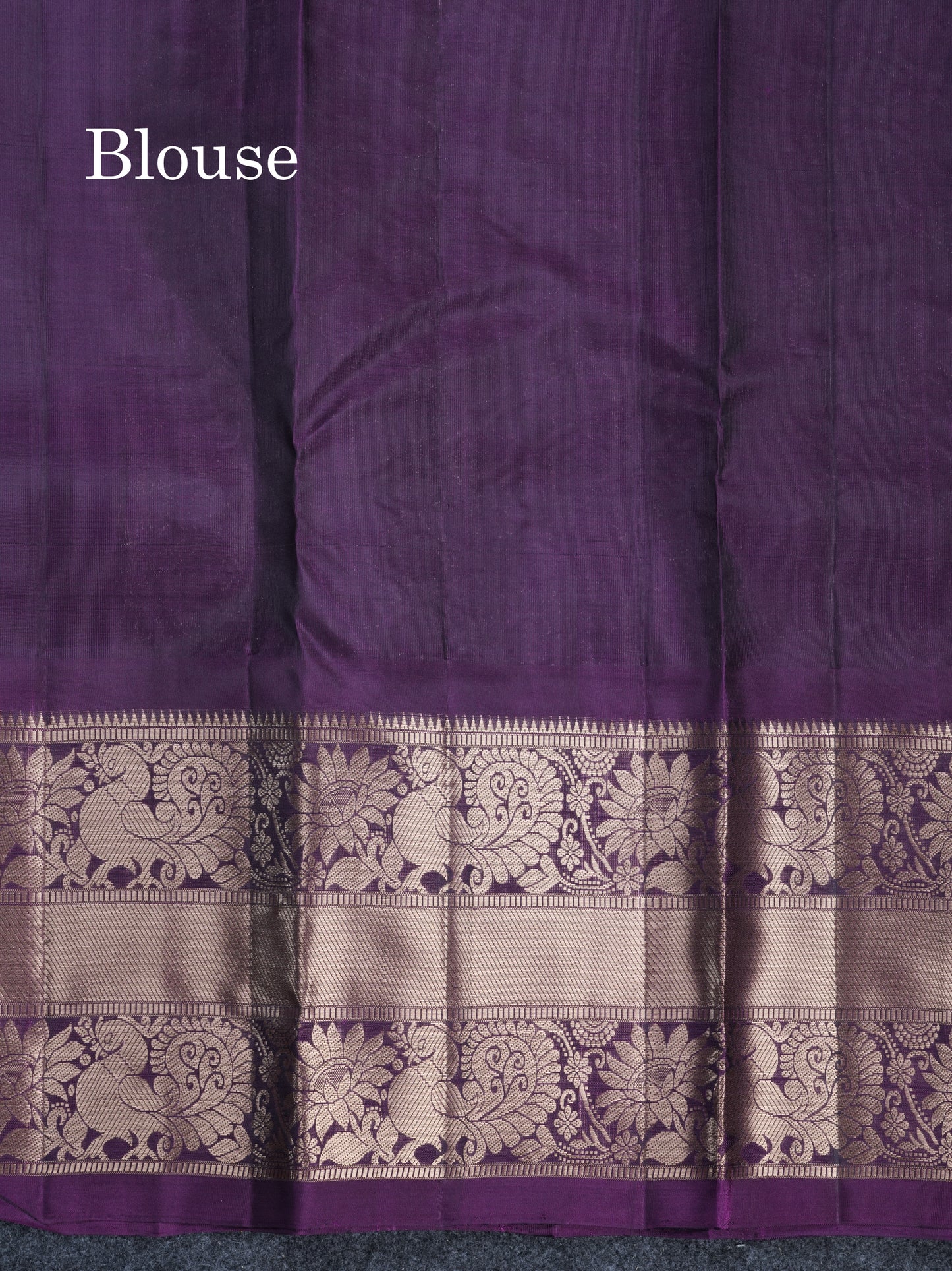 Ramar Blue Puremix Silk Saree With Contrast Purple Long Traditional Border