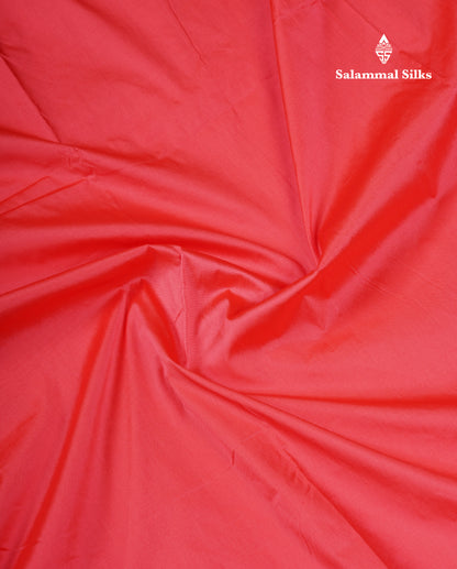 9.5 Yards Semi Silk Saree Peacock Green With Contrast Pink Traditional Border