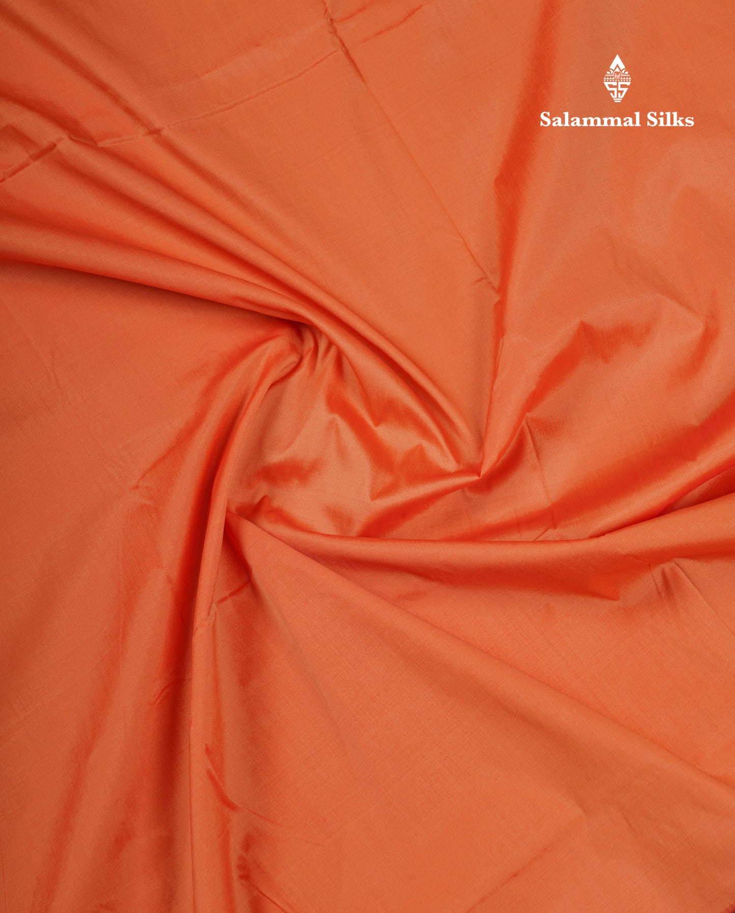 9.5 Yards Semi Silk Saree Light Orange With Contrast Bottle Green Traditional Border