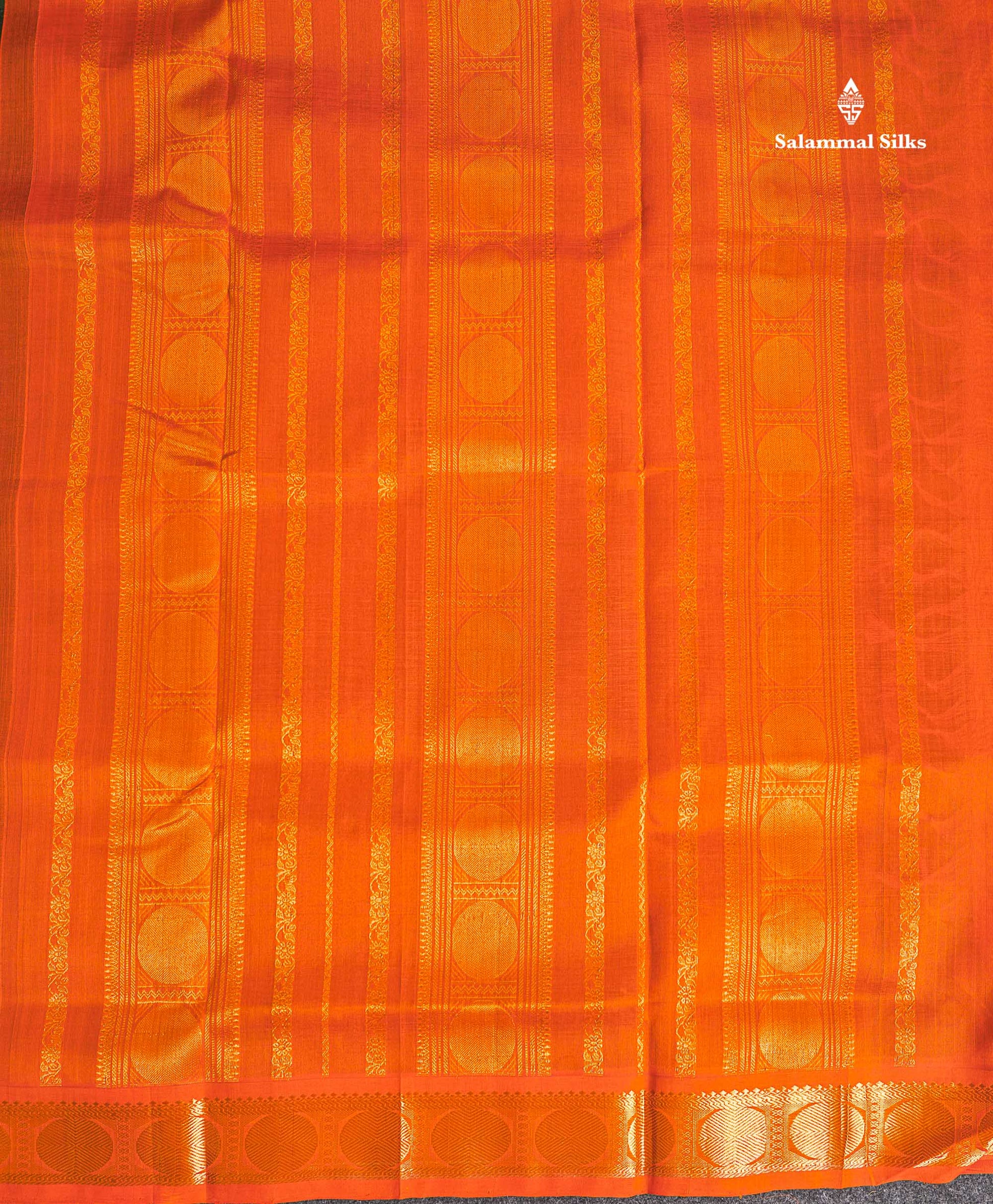 Pallu Of Bottle Green Pure Silk Cotton Saree 