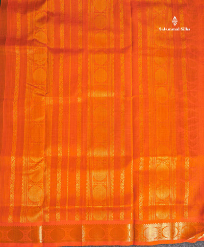 Pallu Of Bottle Green Pure Silk Cotton Saree 