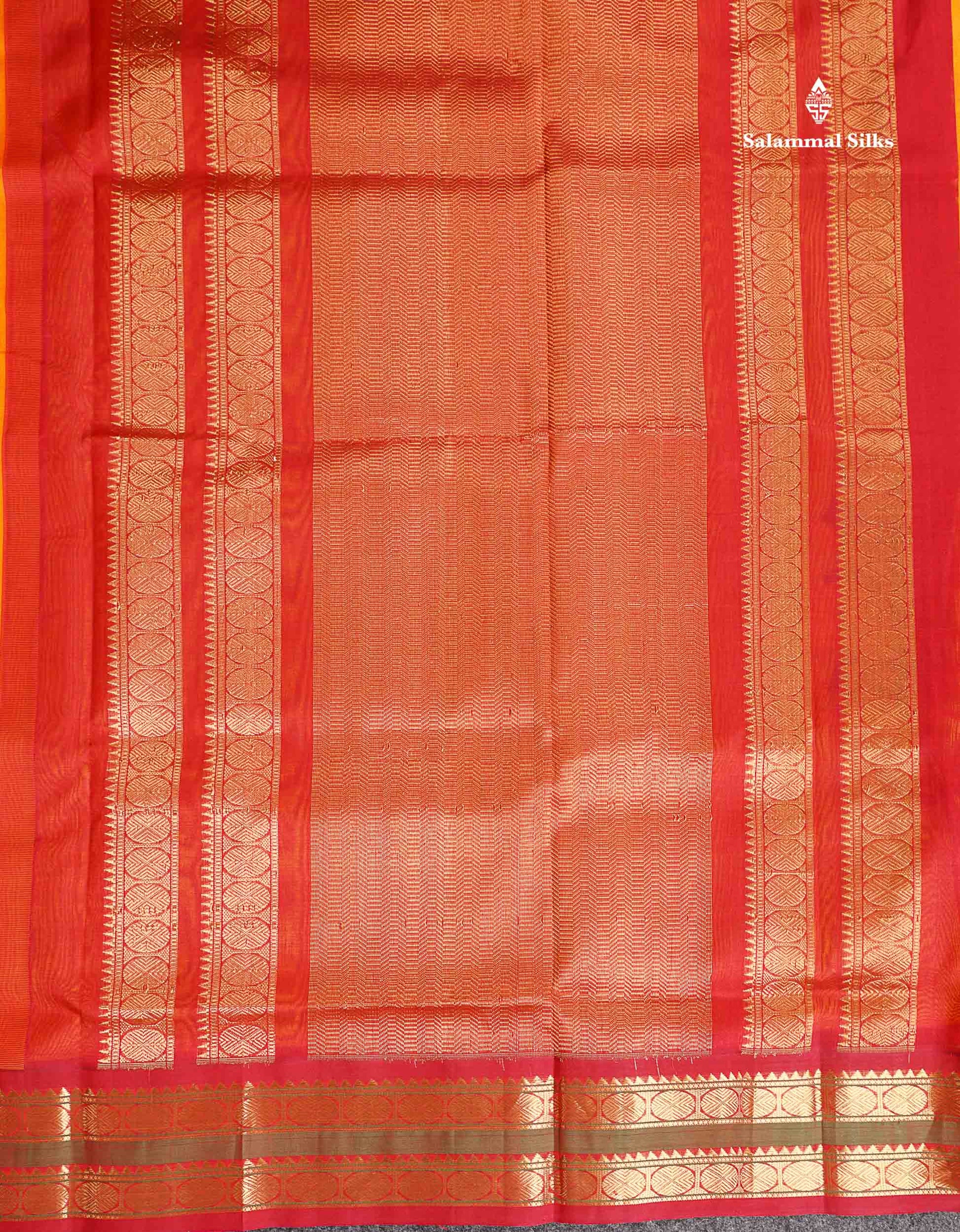 Pallu Of Mango Yellow Pure Silk Cotton Saree 
