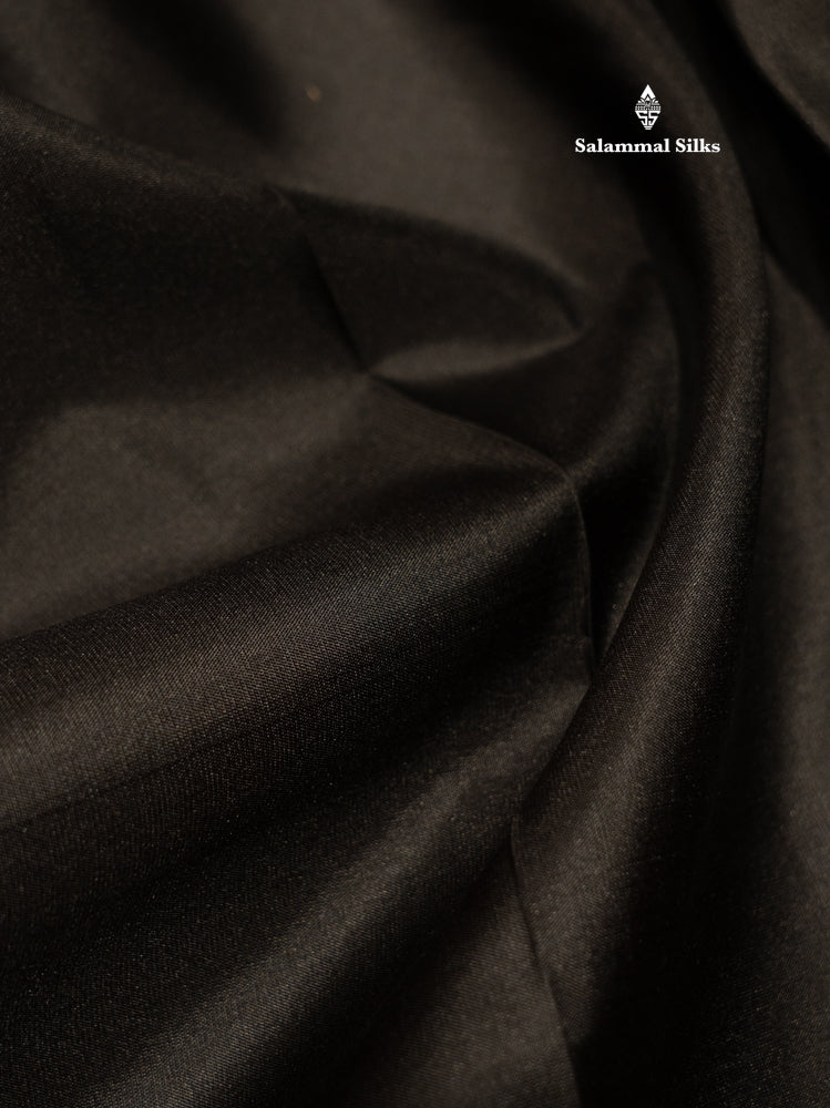 Black Colour Kanjivaram Pure Silk Saree With Traditional Gold Zari Border