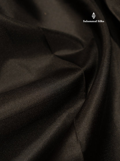 Black Colour Kanjivaram Pure Silk Saree With Traditional Gold Zari Border