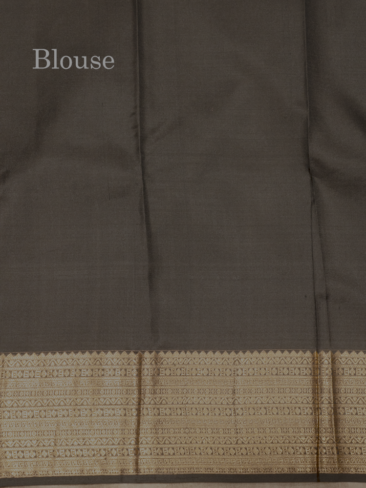 Black Colour Kanjivaram Pure Silk Saree With Traditional Gold Zari Border