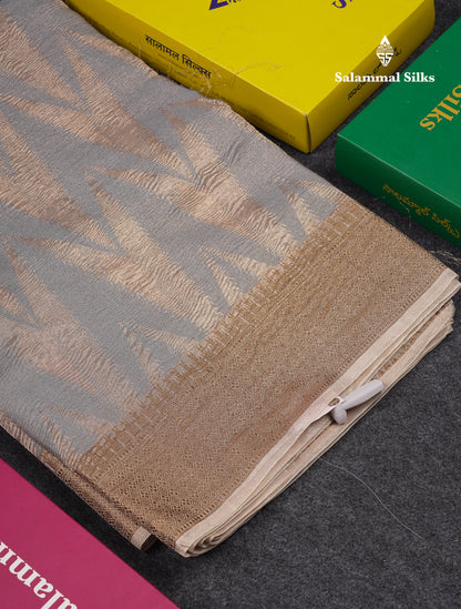 Sandal Premium Crush Fancy Saree with Traditional Border