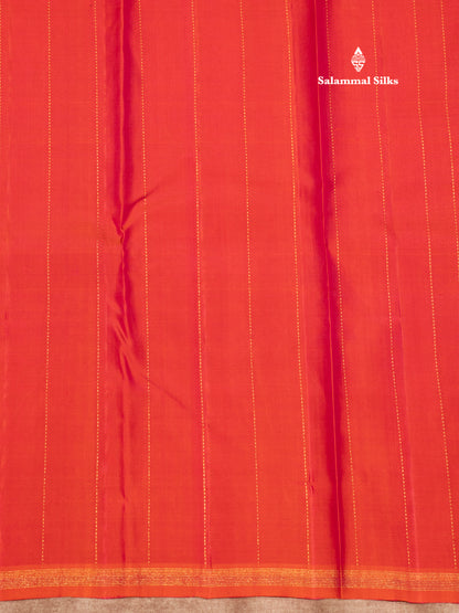 Dark Navy Blue Colour Pure Kanjivaram Silk Saree with Zari Lines Border