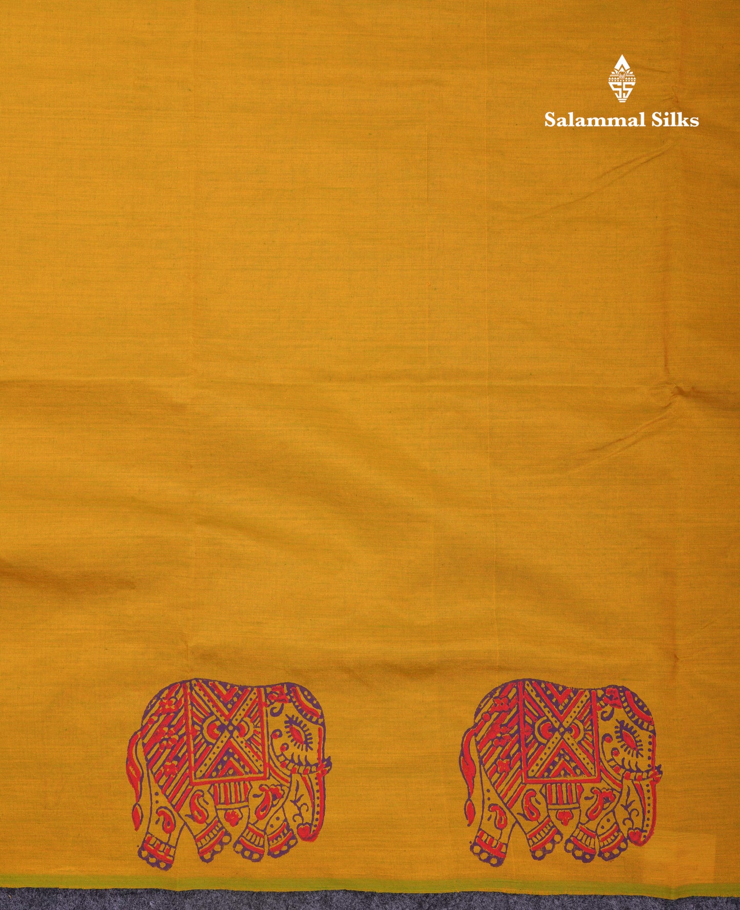 Beautiful Yellow South Cotton Printed Saree With Contrast Dark Purple Blouse