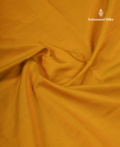 Beautiful Yellow South Cotton Printed Saree With Contrast Dark Purple Blouse
