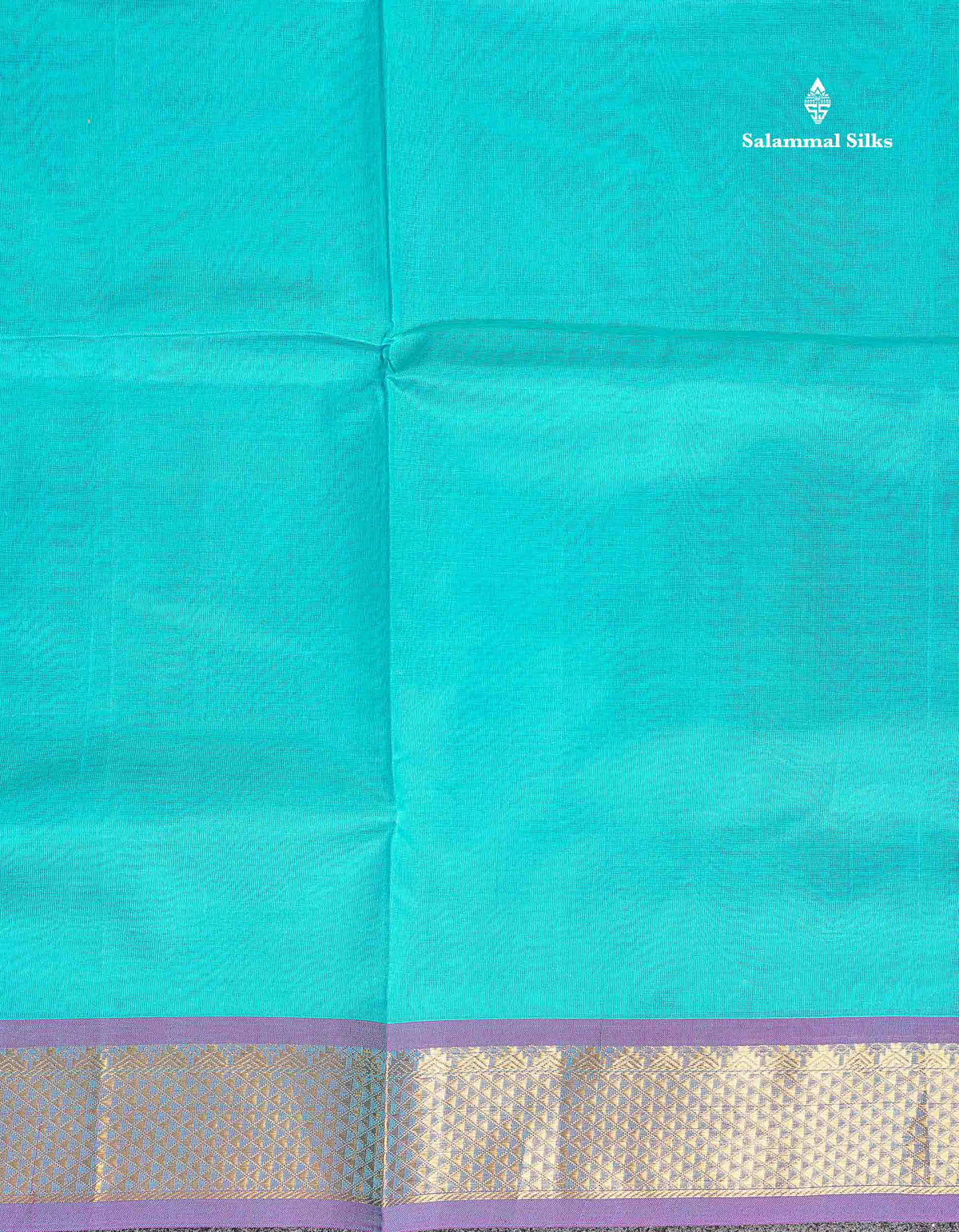 Traditional Border Of Sapphire Blue Pure Silk Cotton Saree