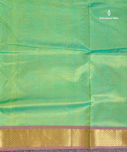 Traditional Border Of Rexona Green Pure Silk Cotton Saree