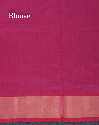 Beautiful Dark Maroon Semi Silk Cotton Saree With Contrast Manthulir Yellow Blouse