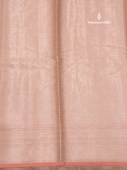 Light Peach Colour Cotton Mix Saree With Blouse