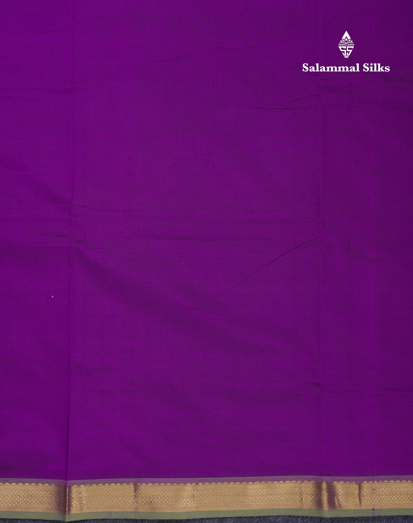 Beautiful Dark Purple Plain Semi Silk Cotton Saree With Contrast Olive Green Blouse