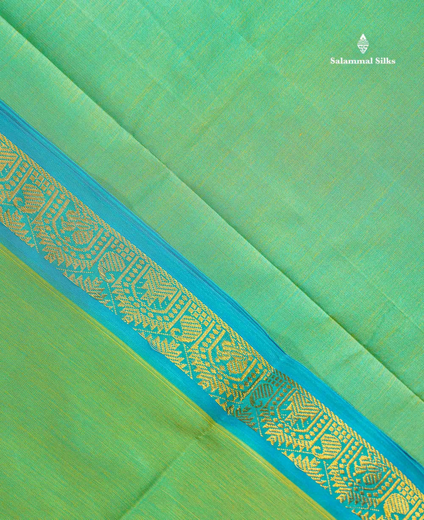 Semi Silk Cotton Saree - Dual Tone Pink Colour Body Plain With Traditional Small Border | 10 Yards