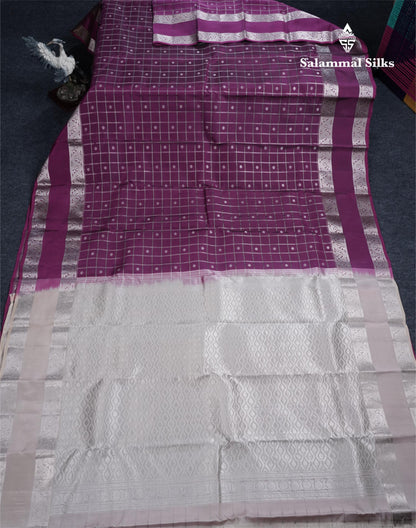 Baby Pink Puremix Silk Saree With Contrast Half White Blouse