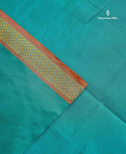 Semi Silk Cotton Saree - Dual Tone Grey Colour Body Plain With Small Border | 10 Yards