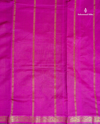 Pallu Of Manthulir Yellow Semi Silk Cotton Saree