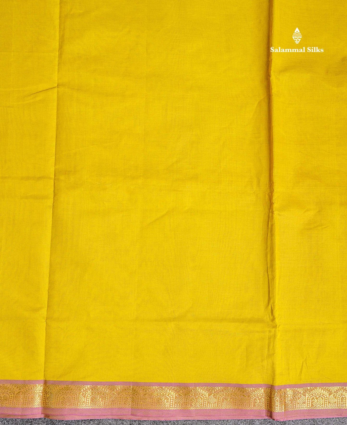 Traditional Border Of Manthulir Yellow Semi Silk Cotton Saree