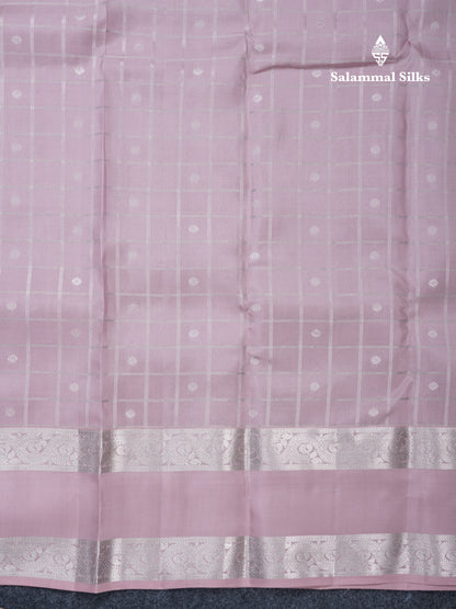 Baby Pink Puremix Silk Saree With Contrast Half White Blouse