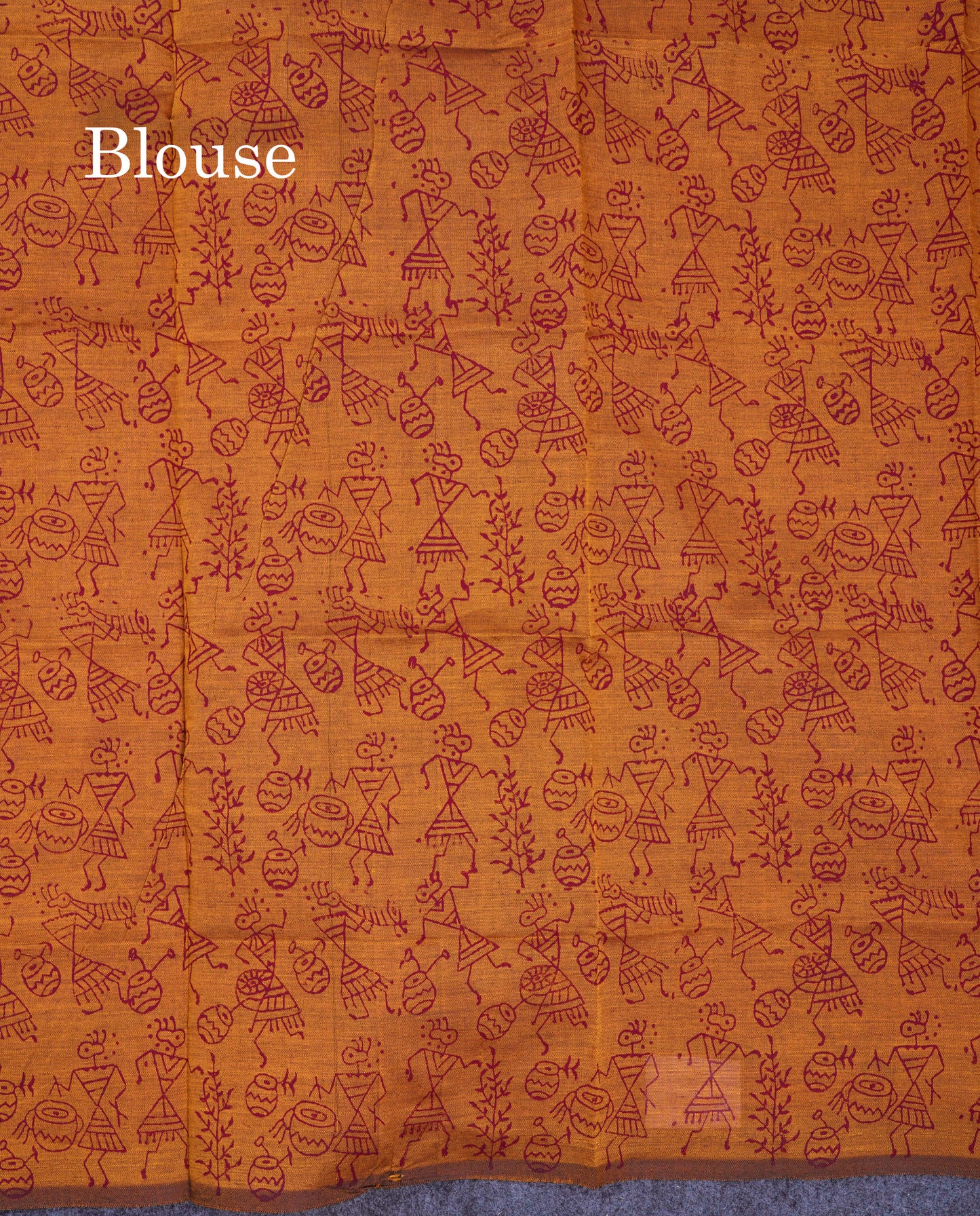 Beautiful Dark Maroon South Cotton Printed Saree With Contrast Mustard Yellow Blouse