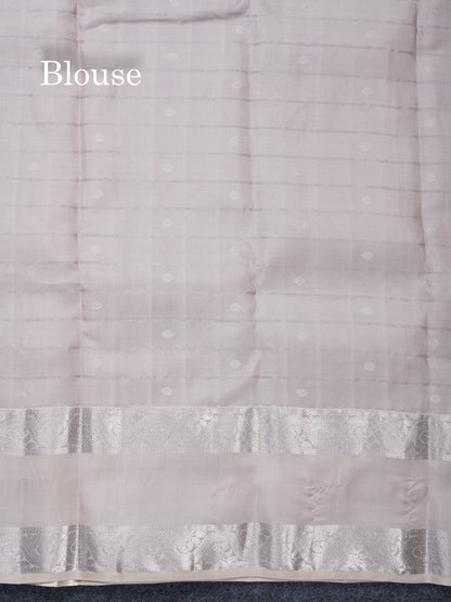 Baby Pink Puremix Silk Saree With Contrast Half White Blouse