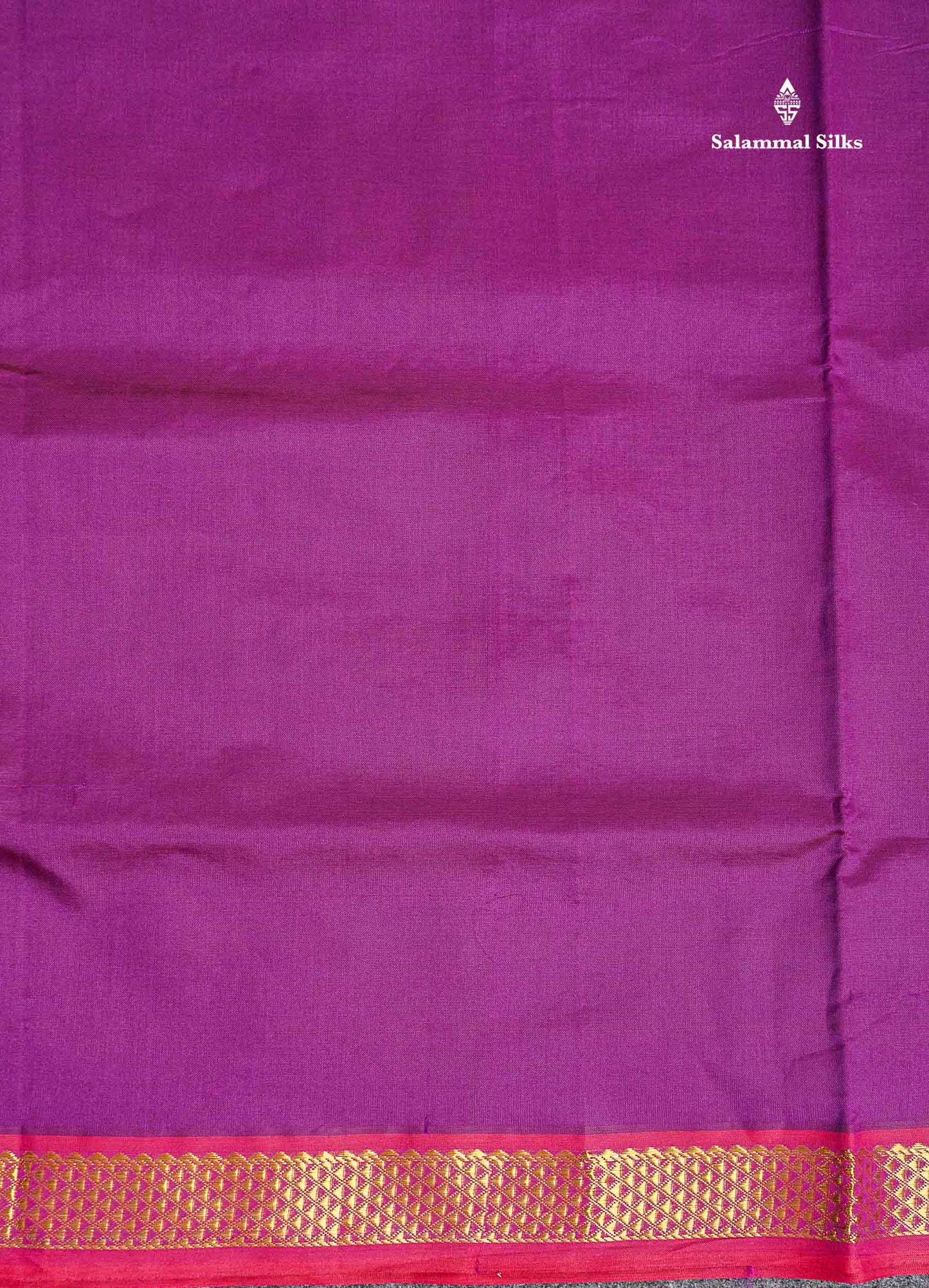 Small Border Of Dark Purple Semi Silk Cotton Saree 