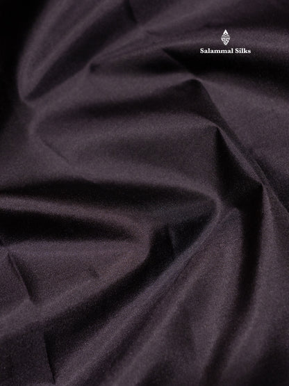 Black Colour Plain Pure Kanjivaram Silk Saree with Pallakku Border