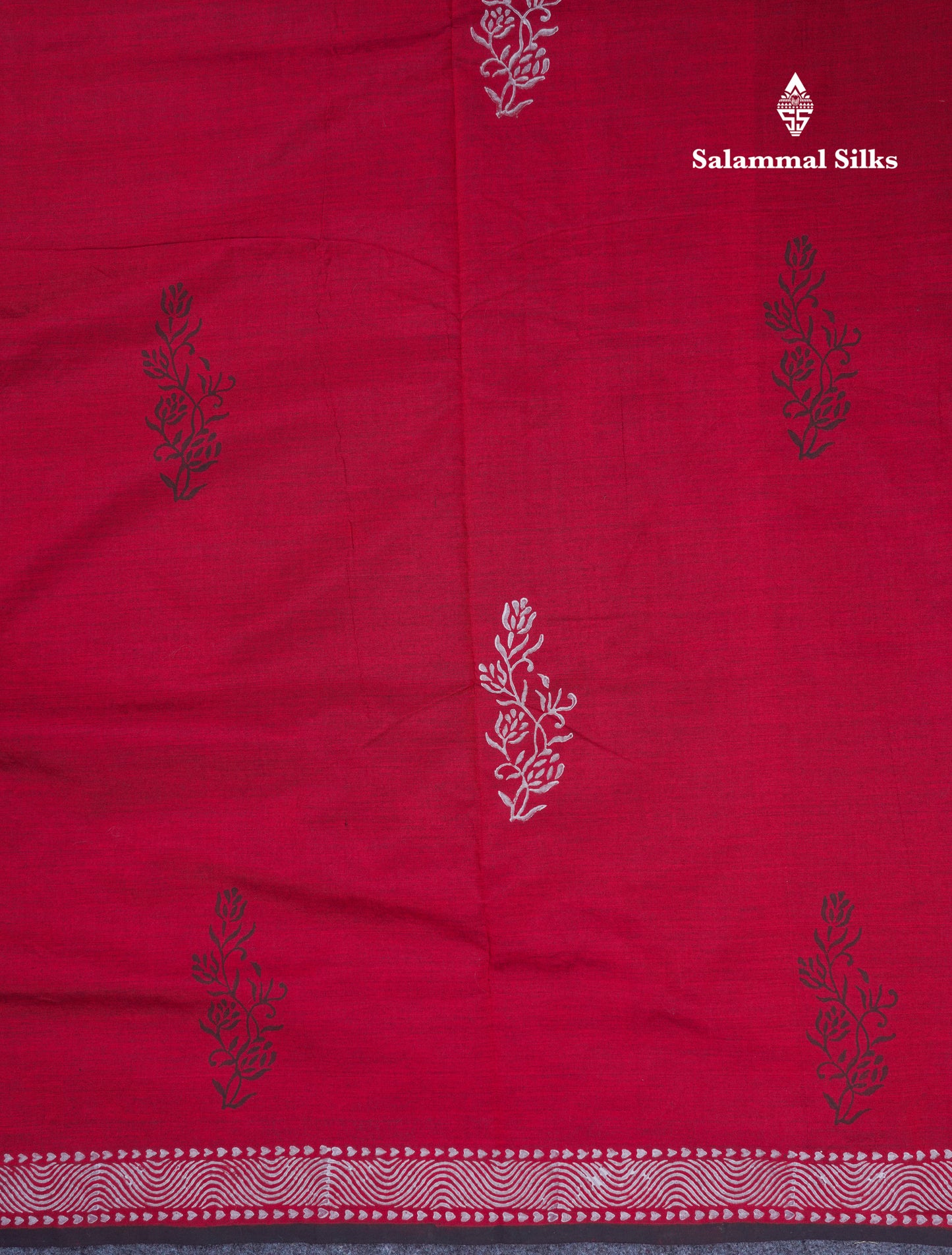 Beautiful Dark Maroon South Cotton Printed Saree With Contrast Grey White Blouse