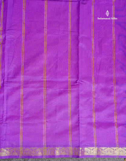 Pallu Of Orange Semi Silk Cotton Saree