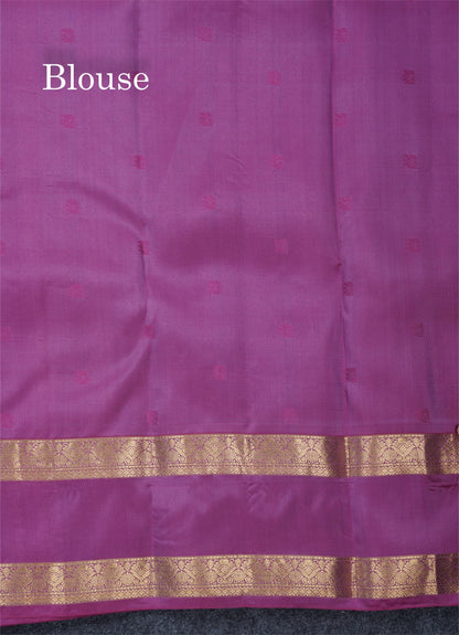 Light Lavender Puremix Silk Saree With Contrast Pink Traditional Pink Gap Border