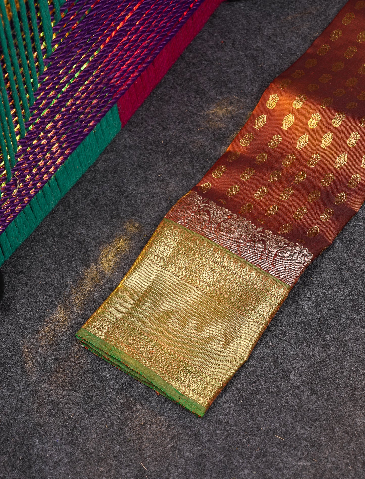 Beautiful Pure Silk Pattu Pavadai (Rani Pink) With Contrast Parrot Green Blouse 18"