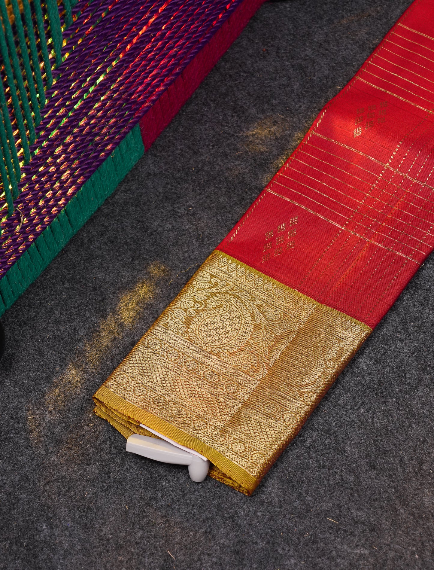 Beautiful Pure Silk Pattu Pavadai (Maroon) With Contrast Olive Mustard Yellow Blouse 18"