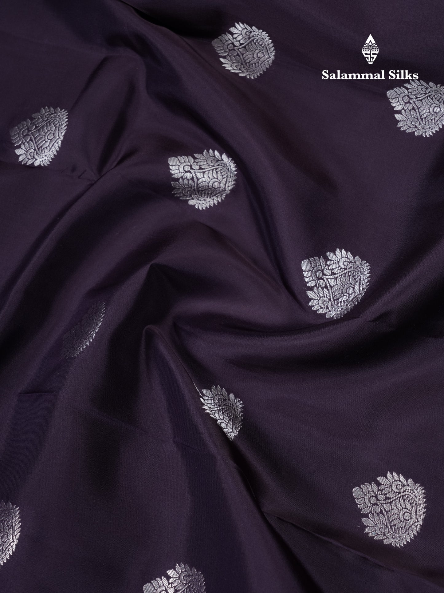Royal Blue Puremix Silk Saree With Contrast Purple Blouse