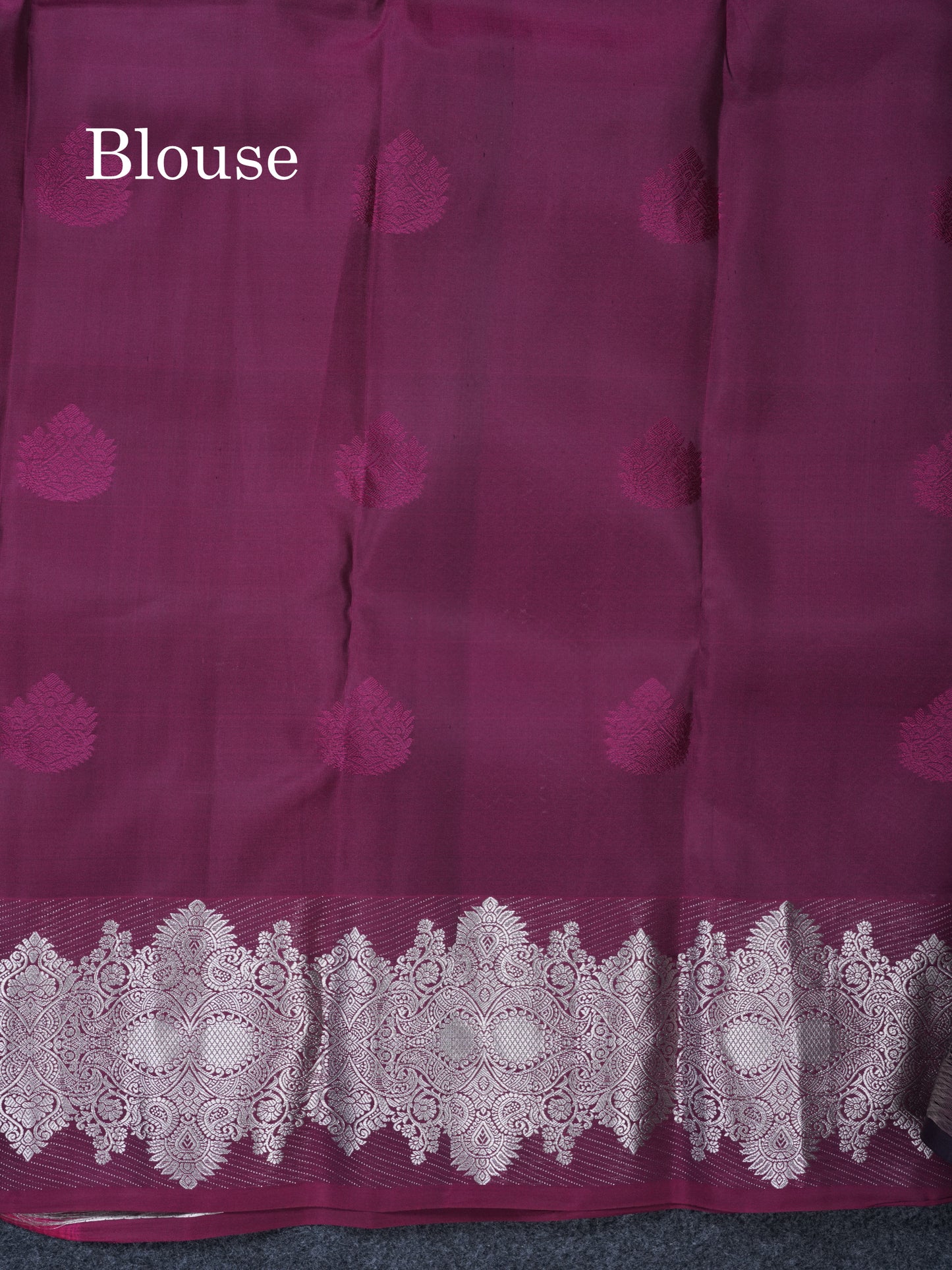Royal Blue Puremix Silk Saree With Contrast Purple Blouse