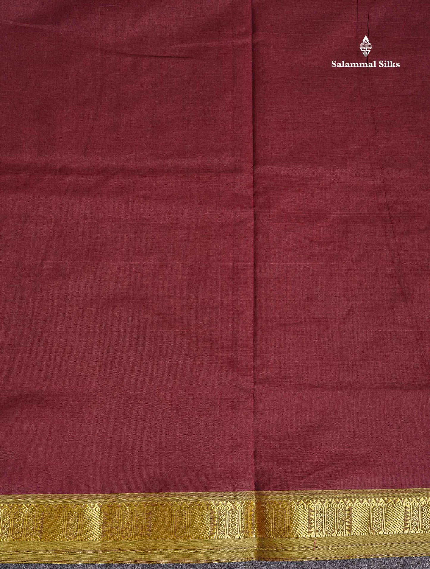 Small Border Of Dark Maroon Semi Silk Cotton Saree 