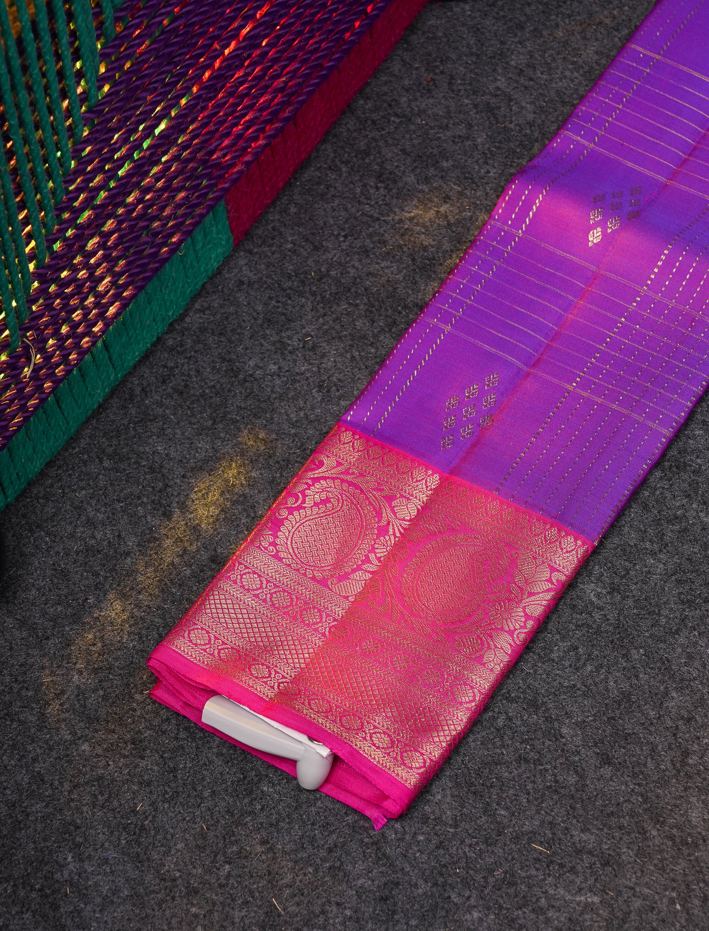 Beautiful Pure Silk Pattu Pavadai (Maroon) With Contrast Olive Mustard Yellow Blouse 18"