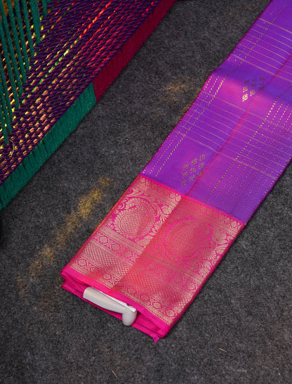 Beautiful Pure Silk Pattu Pavadai (Maroon) With Contrast Olive Mustard Yellow Blouse 18"