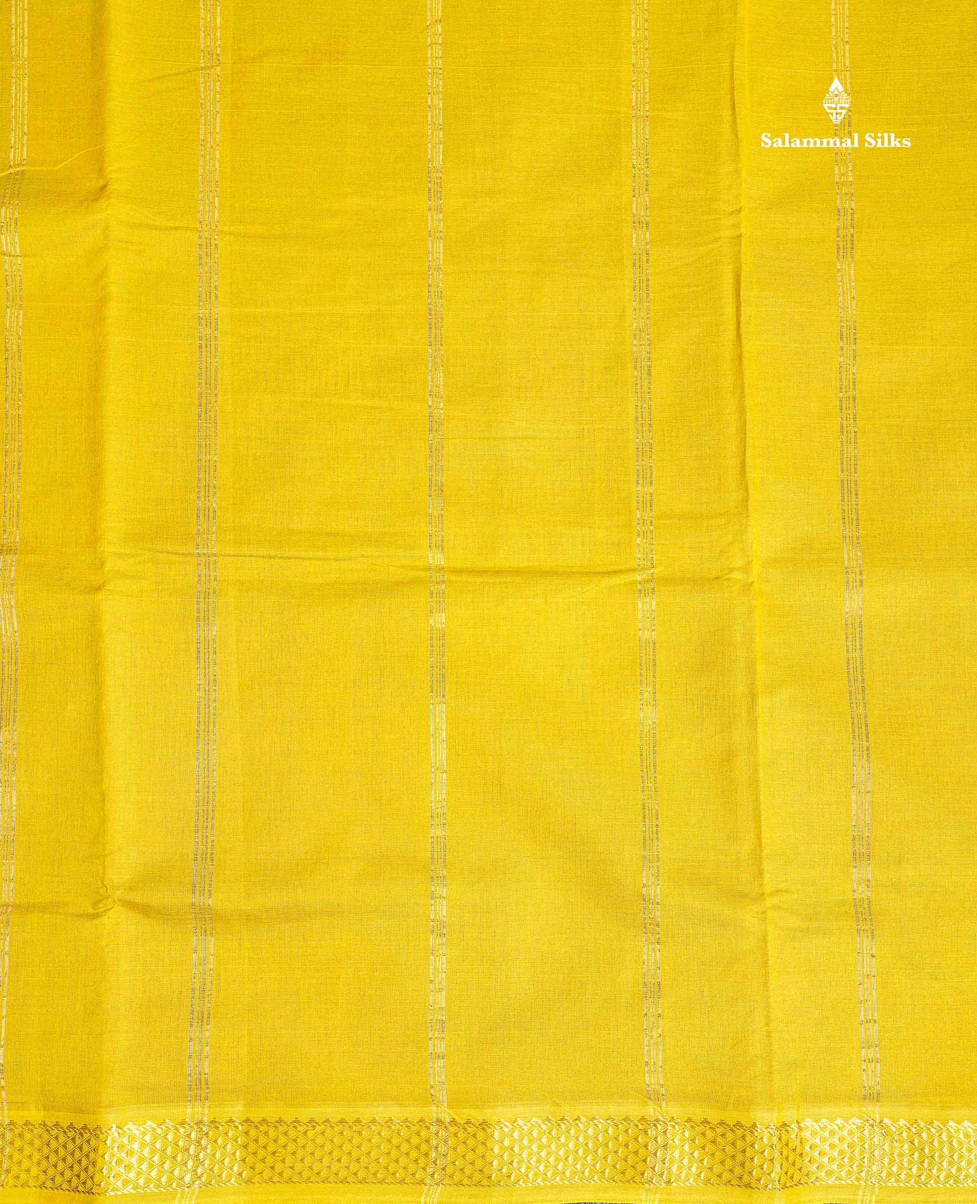Pallu Of Dual Tone Grey Semi Silk Cotton Saree 
