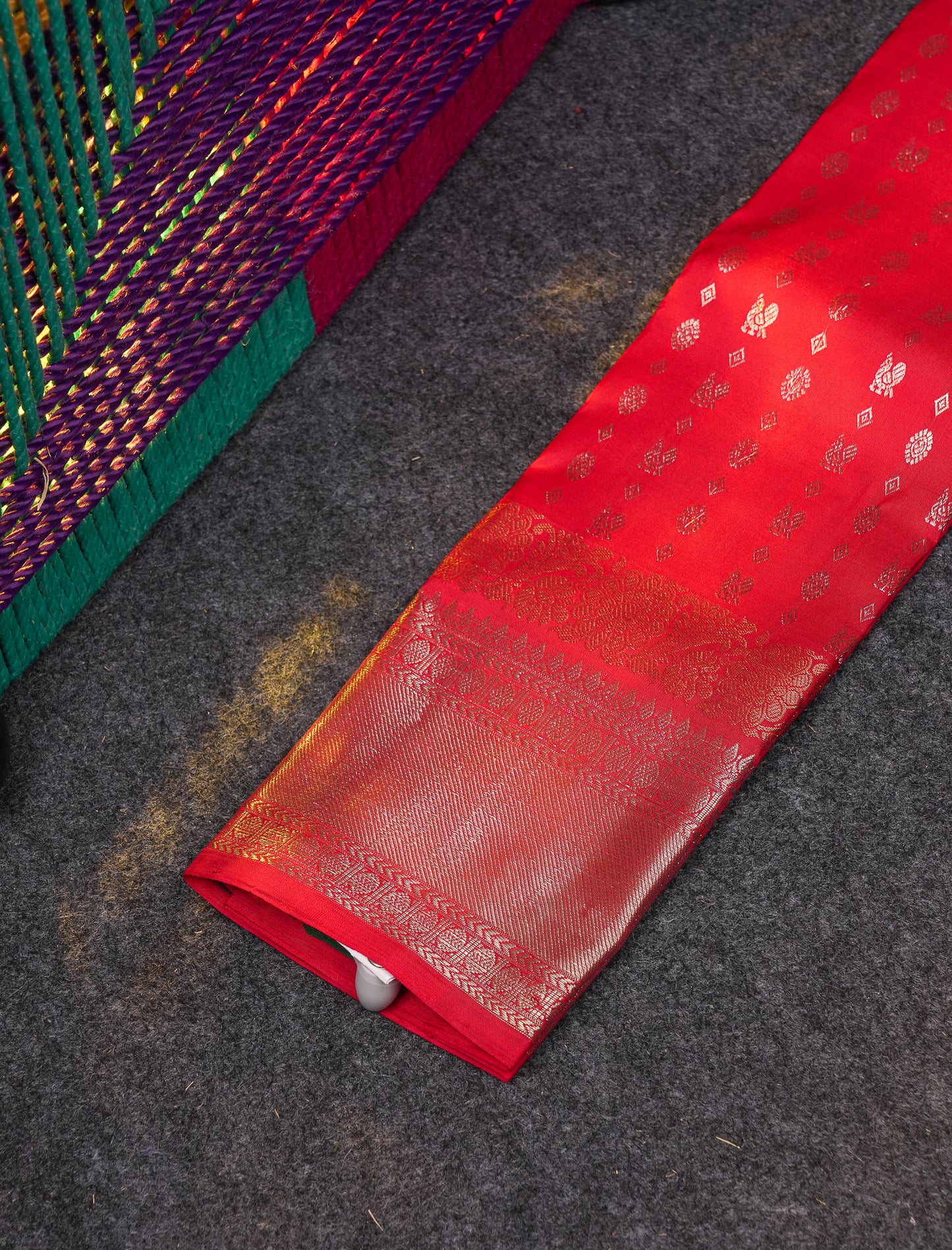 Beautiful Pure Silk Pattu Pavadai (Rani Pink) With Contrast Parrot Green Blouse 18"