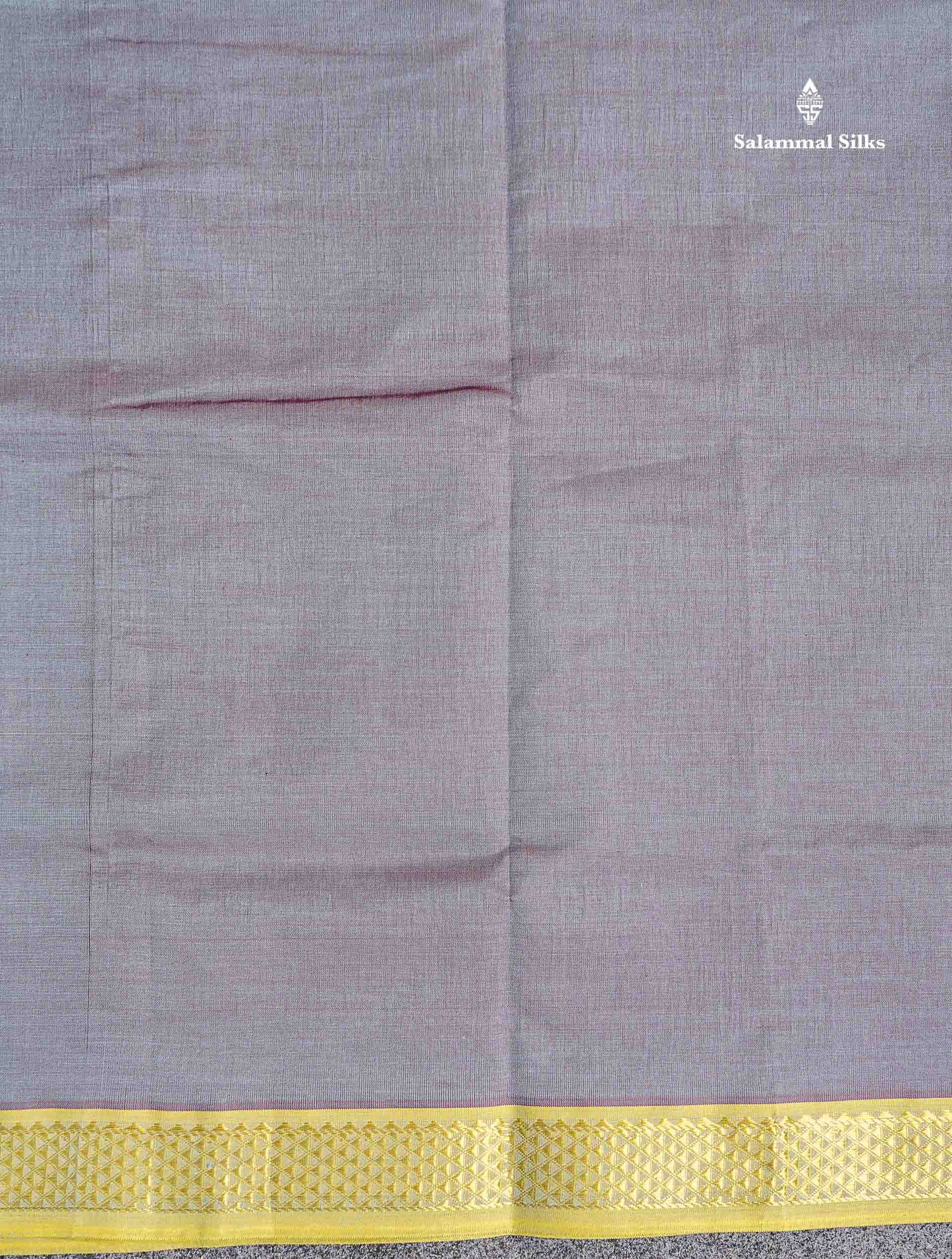 Small Border Of Dual Tone Grey Semi Silk Cotton Saree 